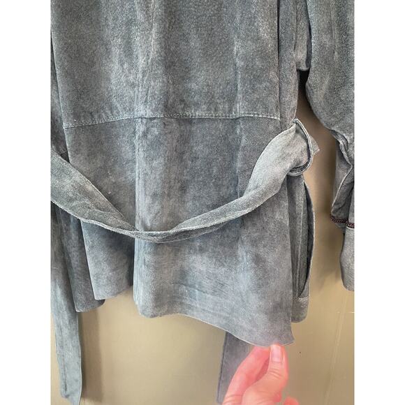 Phoenix Vintage Jacket Womens Size Small Rare Green Suede Coat 90s y2k - Picture 6 of 11